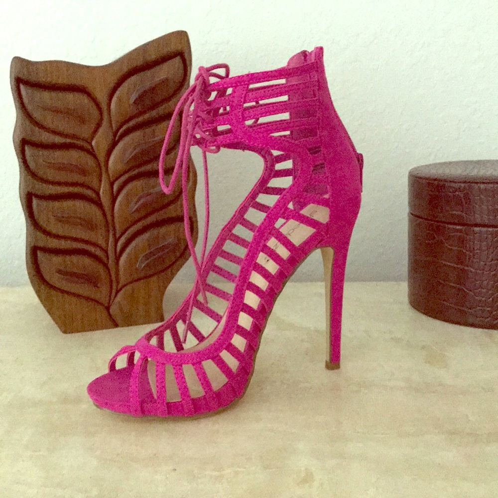 🔥Pink 5 inch heel sandals